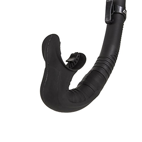 Snorkel plegable IST sn301 de silicona negra premium para buceo flexible 2
