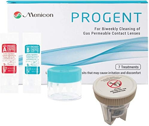 Menicon Progent Biweekly Contact Lens Cleaner and Progent Large Diameter (Scleral) Lens Case, Bundle