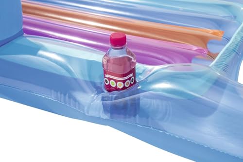 Pool gonflable flottant 160x85cm avec dossier pour lac et plage - 6