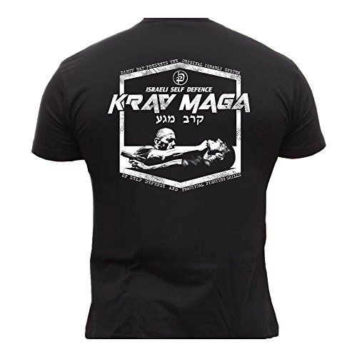 Dirty Ray Arti Marziali Krav Maga Israeli Self Defence Maglietta T-Shirt Uomo Dt12 (L)