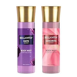 Generic Luxury Date & Senorita Body Spray Mist Perfume Combo With Long Lasting Refreshing Floral & Fruity Fragrance Of Vanilla, Pomegranate & Mint For Women, 150ml Each