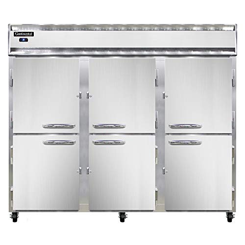 Continental Refrigerator 3RE-SA-PT-HD Extra-Wide Three Section Pass-Thru Refrigerator, 85-1/2