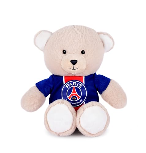 Doudou et Compagnie PSG DC4268 - Camiseta extraíble de Peluche (23 cm), diseño de Oso de Peluche Oficial Paris Saint-Germain con Bandas Hechter, Oso de Peluche Muy Suave, para niños y Fans