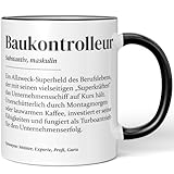 JUNIWORDS Tasse, Definition Baukontrolleur, Schwarz (7205693)