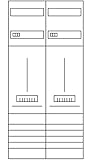 Anzahl der Zählerplätze=2 Hager Komplettfeld, Univers Z ZK33W3N 2ZP, H=1050mm,2-Feld Zählerfeld 3250617624794
