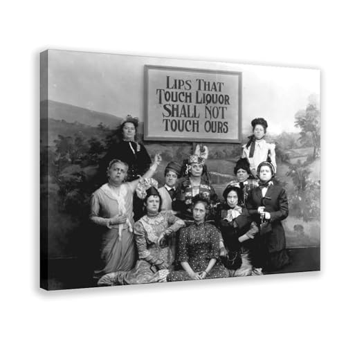 Impression sur toile Lips That Touch Liquor - Toile murale avec cadre à suspendre 20x30 cm