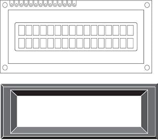 LCD Character Display Modules amp; Accessories Bezel 017-xx Series 60x14.8 / 76x27 Pack of 10 (EA 017-2UKE)