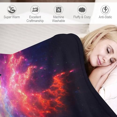 Couverture astronaute en flannel 100x130cm pour canapé-lit - 4