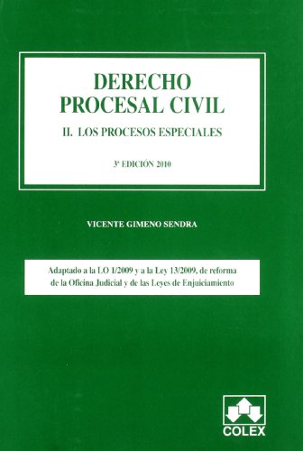 Derecho procesal civil ii. Los proces.esp. 3ª ed. Derecho procesal civil ii. Los proces.esp. 3ª ed.