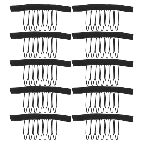100 clips pour extensions de cheveux et peignes de perruque en acier
