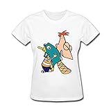 phineas ferb candace party song Versión: estándar Mujer \'s Phineas and Ferb Hugs Perry Camiseta XXXXL Blanco S
