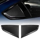 LitMiRaCle  Rear Quarter Side Window Louvers Windshield Sun Shade ABS Window Cover Vent Carbon Fiber
