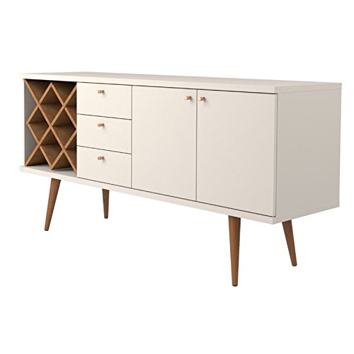 Manhattan Comfort Utopia Sideboard Buffet Stand, Off Off White And Maple Cream #TOP23