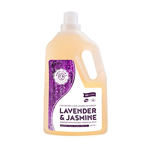 Woolzies 100% Natural Laundry Detergent soap Scented with Pure Essential Oils, Good for All washers (Liquid Lavender and Jasmine)