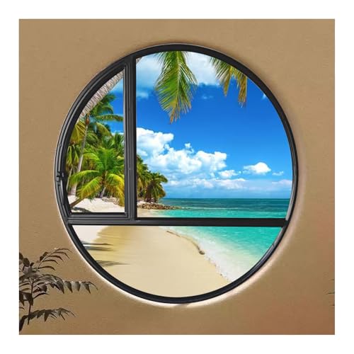 KPHYMOD Ventana Ventana Corrediza Redonda De Perfil Delgado con Vidrio Templado 5 Mm, Cobertizo Marco Aluminio para Espacios Pequeños, Renovación Cocinas Y Balcones(Black,68 cm/26.8 in)