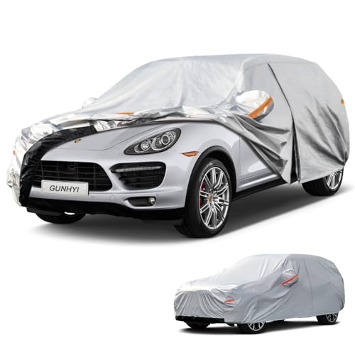 Image of GUNHYI 6 Layers SUV Car Cover Custom Fit Porsche Cayenne (2002-2026) Waterproof All Weather, Heavy Duty Outdoor Snow Sun Rain Uv Protection (Ships from US Warehouse, Delivery 3-8 Days)
