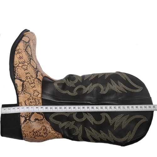 Mens Western Boots - Pull On Leather Cowboy Boots with Steel Toe and Pointed Toe - For Men's Work and Party Dress Up4