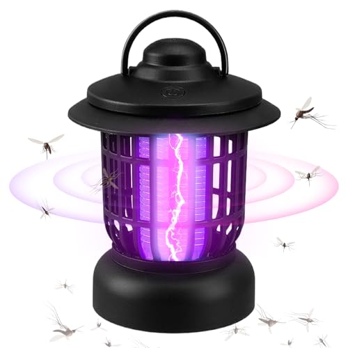 電動ハエ取り器 | 室内用飛行虫撃退器 ポータブルランプトラップ 静音卓上タイプ 庭 屋外 居間 玄関用 | 屋外床置きライト ハエ対策に最適な携帯型デザイン