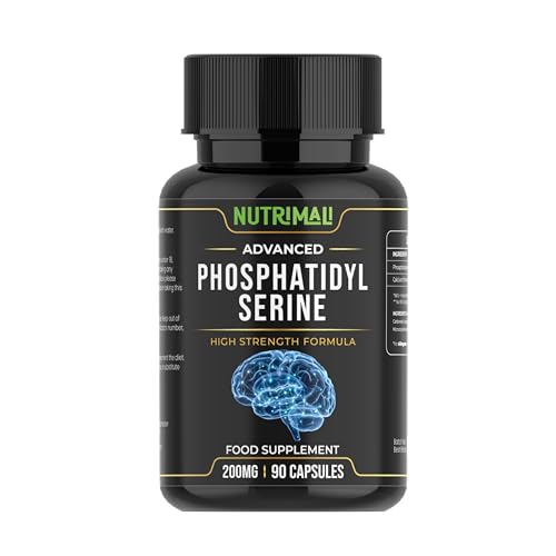 Phosphatidylserine Capsules | High Strength Formula - 200mg | 90 Vegan Capsules | Food Supplement Non GMO | By NutriMali