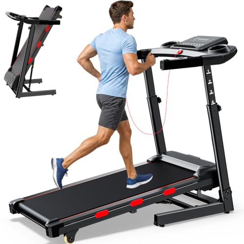 Image of Treadmills for Home with 20% Auto Incline - Wide Belt, 8.7MPH Max Speed, 450LBS Capacity, 3.5HP Adjustable Height Handle Bars