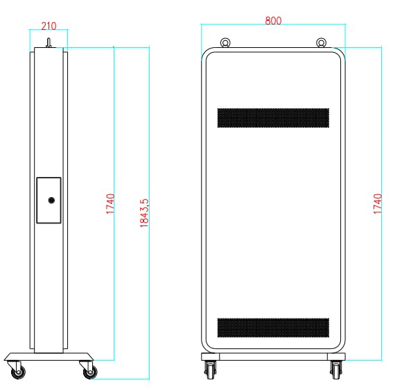 引き取り限定】屋外対応 防水 デジタルサイネージ 43型スタンド付き