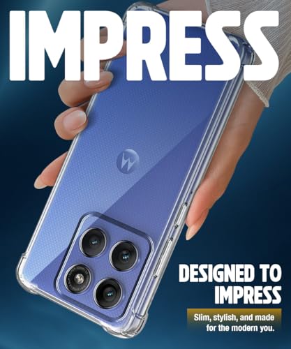 Image of WOW IMAGINE Clear Back Cover Case for Motorola Moto Edge 60 Pro 5G | Shockproof Soft TPU Case | Cushioned Edges for Ultimate Protection Back Cover Case - Transparent