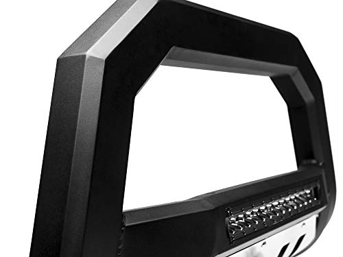 Image of Armordillo USA 7179646 AR Series Bull Bar W /LED Fits 2002-2005 Dodge Ram 1500-Matte Black W /Aluminum Skid Plate (Excl. GTX,Hemi Sport,Rumble Bee,Tacoma)