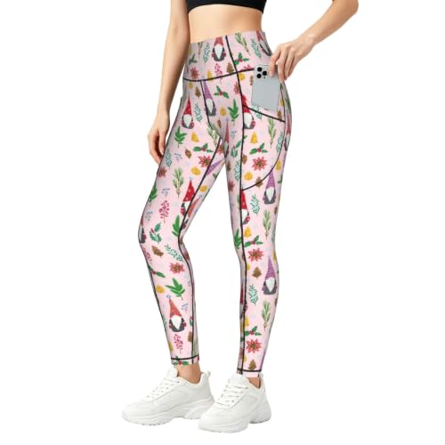 Mallas deportivas opacas que no se transparentan pantalones de yoga con gnomos con bolsillos