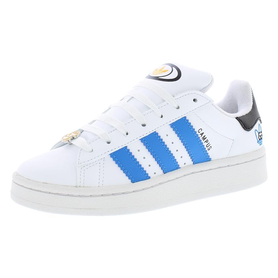 Image of adidas Campus 00 Big Kid Sneakers, Cloud White /Bright Blue /Core Black, Size 4.5