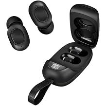 Portable BT Earbuds Compatible with Motorola Moto G Power 5G Noise Cancelling, LED Folding Tough Clamshell Display Case, Mic 8D Bass IPX4 Waterproof/Sweatproof with PowerBank for 24h Use Black