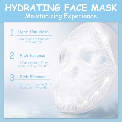 12PCS Sheet Face Mask,Face Masks Skincare Sheet,Sheet Masks Multipack,Skincare Face Masks,Pure Natural Plant Extracts, Moisturizing, Nourishing,Deep Cleansing Pores,for All Skin Types - Image 3