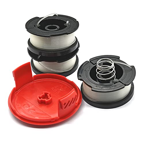 WETOOLPLUS 0.065 in. x 30 ft. Replacement Single Line Automatic Feed Spool AFS for Black Decker Electric String Grass Trimmer/Lawn Edger/Mower,Compatible with AF-100, 3 Spools & 1 Cover Cap,WTA0013 - Thumbnail 3
