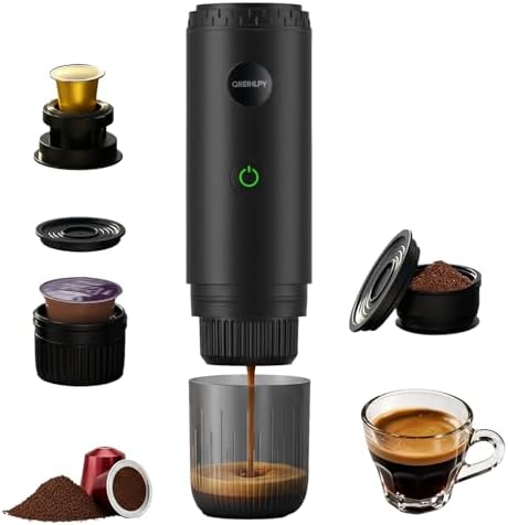 Cafetera Portátil 3 en 1, Presión para un Auténtico Espresso con ...
