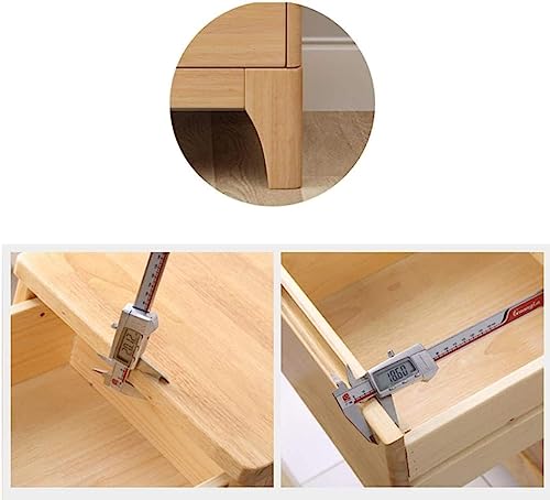 Table de chevet ensemble de 2 en bois solide JATIBOSH tiroirs 50 cm - 5