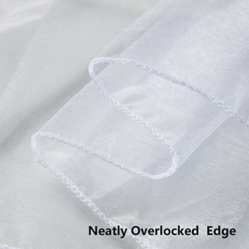 Magtowne White Organza Chair Sashes Bows 50 Pack Universal Chiffon Chair Knots Ties For Wedding Party Reception Ceremony Banquet Decorations - White #TOP4