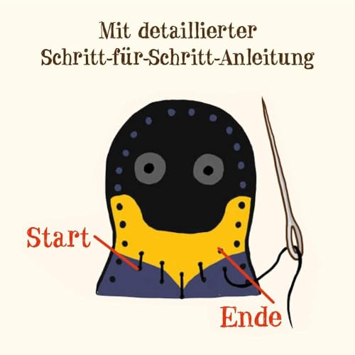 KOSMOS 698935 Die Schule der magischen Tiere - Magischer Nähspaß: Juri, Nähset für Anfänger und Kinder ab 8 Jahren, enthält Filzstoff, Nadel, Stickgarn und Füllmaterial, Bastelset für Kinder