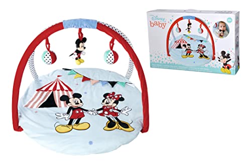 Disney - Mickey & Minnie Spielmatte, Spielteppich, 57 x 13 x 37 cm, Durchmesser 90 cm, Mehrfarbig