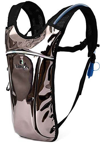 Hydration Backpack - Light Water Pack - 2L Water Bladder Included for Running, Hiking, Biking, Festivals, Raves