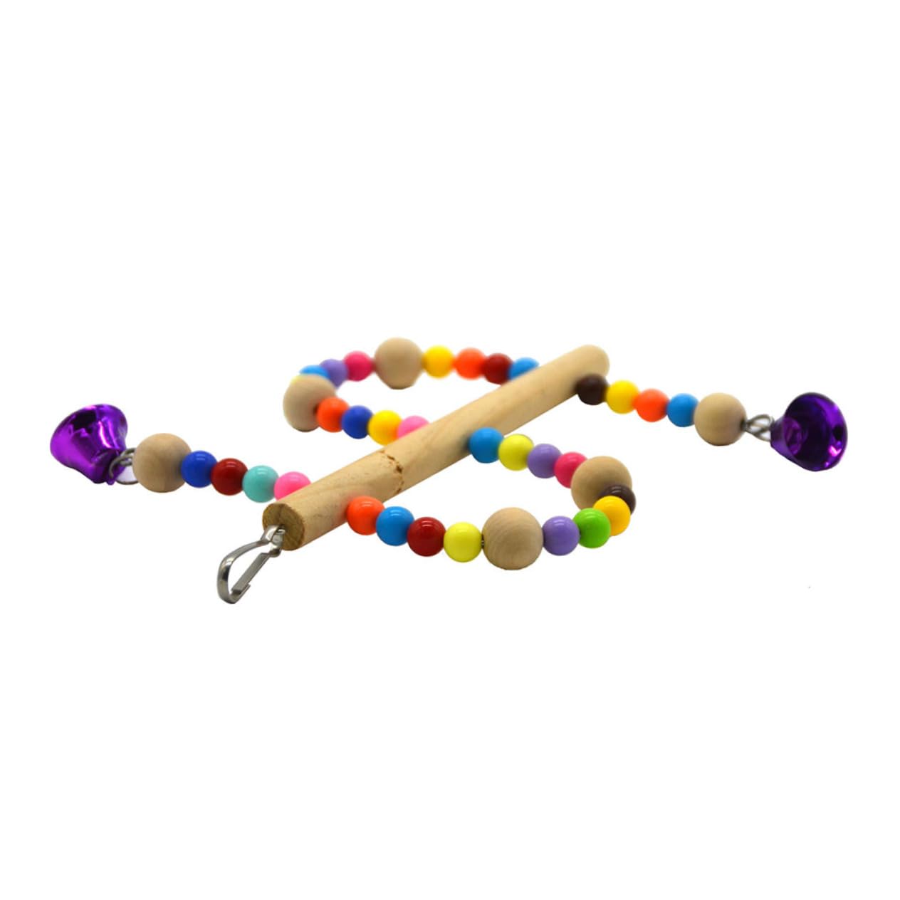 DOITOOL 3piezas Columpio De Madera para Periquitos y Loros Pequeños Diseño De Soporte Juguete Interactivo para Jaulas De Aves Accesorio Divertido y Seguro para Entretenimiento De