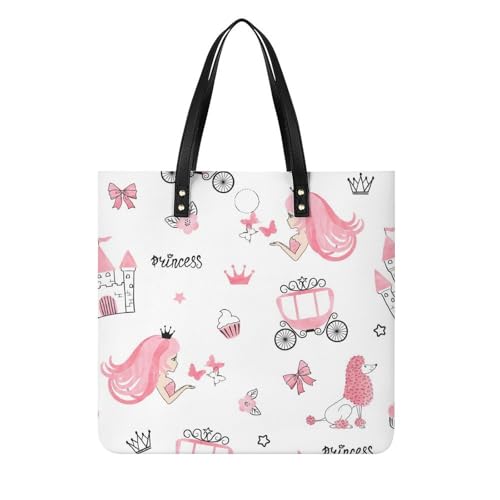 Tote bag 39x39cm rose grand volume avec anses larges pour un porté épaule agréable