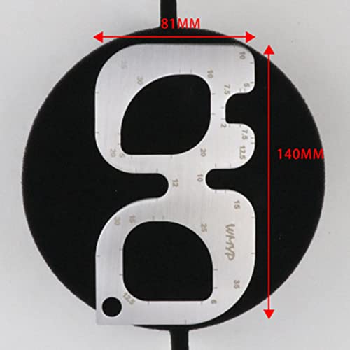Regla de angulo redondo para cuero de acero inoxidable TISHITA calibre R alta precision 5