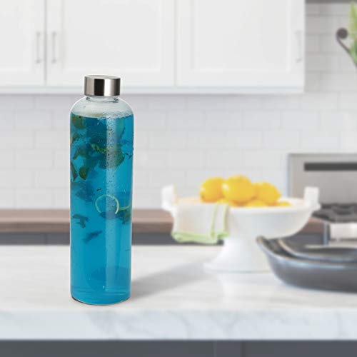 Cutting EDGE 500ml Borosilicate Glass Water Bottle (Transparent, Set of 1) 1