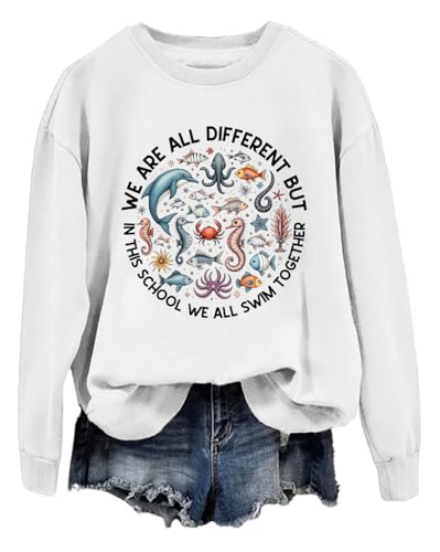 We Are All Different Sweatshirt We Are All Different But Swim Together Hoodie