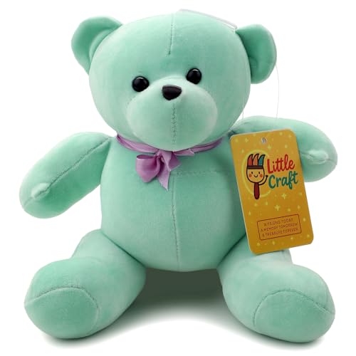 Image of Soft Green Teddy Plush Toy for Kids Stuffed Soft Toy with Cute Hug-Friendly Plush for Babies, Toddlers & Children Safe, Lightweight & Easy to Clean (35CM)