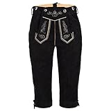 bongossi-trade women's dirndl dress  Bongossi-Trade Damen Trachten Lederhose Schwarz Lang 36
