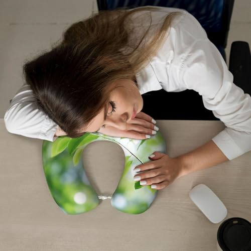 Almohada de viaje en espuma viscoelástica negra miniatura 7