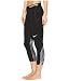 NIKE Womens Pro Cool Light Streak Print Training Capri Pants (Black/Black/White, Large)