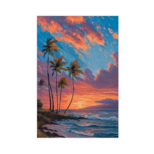 Affiches Maui Hawaii pour illuminer un salon sombre : poster mural toile plages 50x75