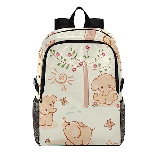 Vnurnrn Fondo De Pantalla De Elefantes Lindos Mochila Plegable Impermeable Ligera Niñas De Estudiantes Mochilas para Viajes Niños