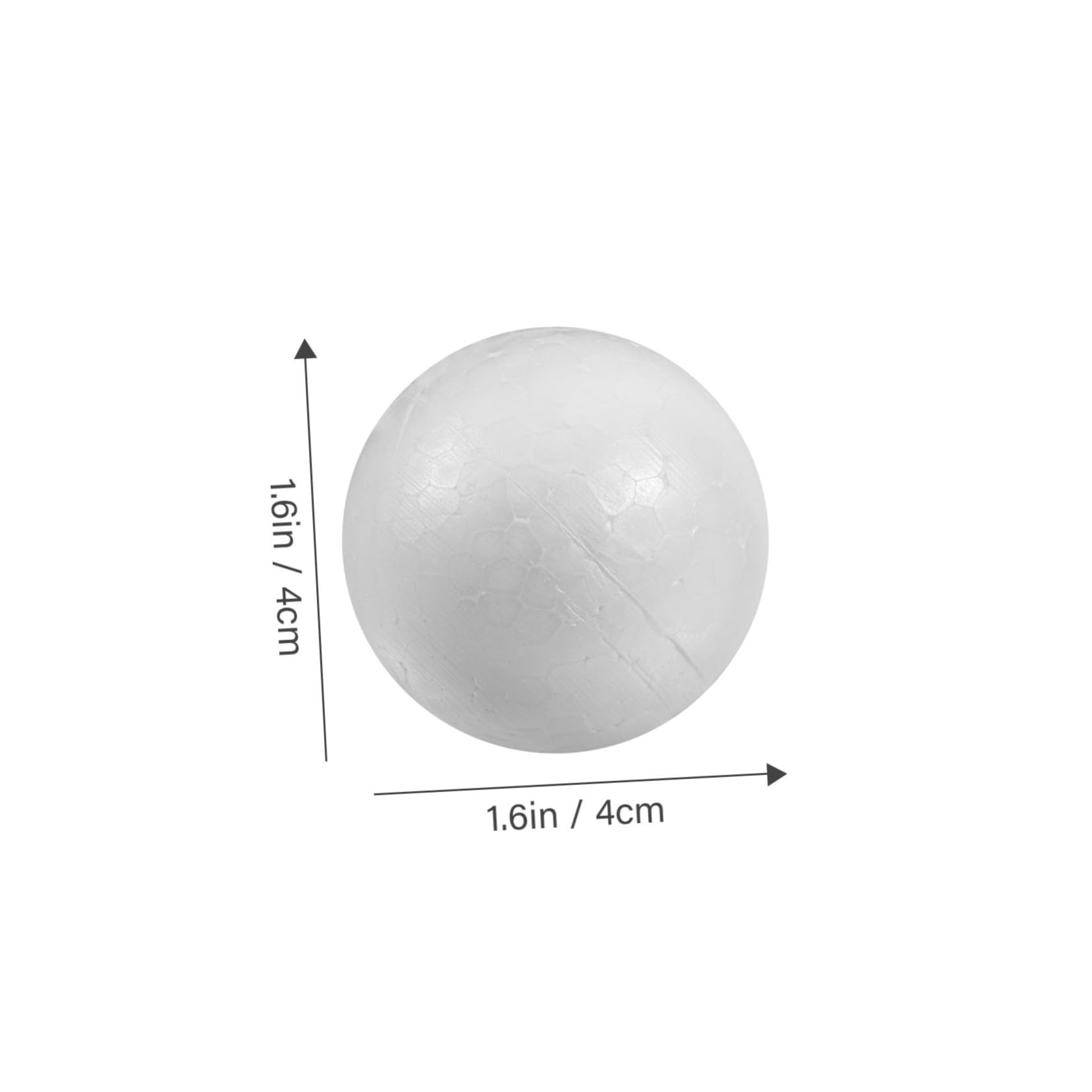 Homoyoyo 100 Bolas Redondas de Poliestireno de Espuma para Manualidades, Pintables y Lijables, Ideales para Decoración de Árboles de Navidad y Proyectos Escolares